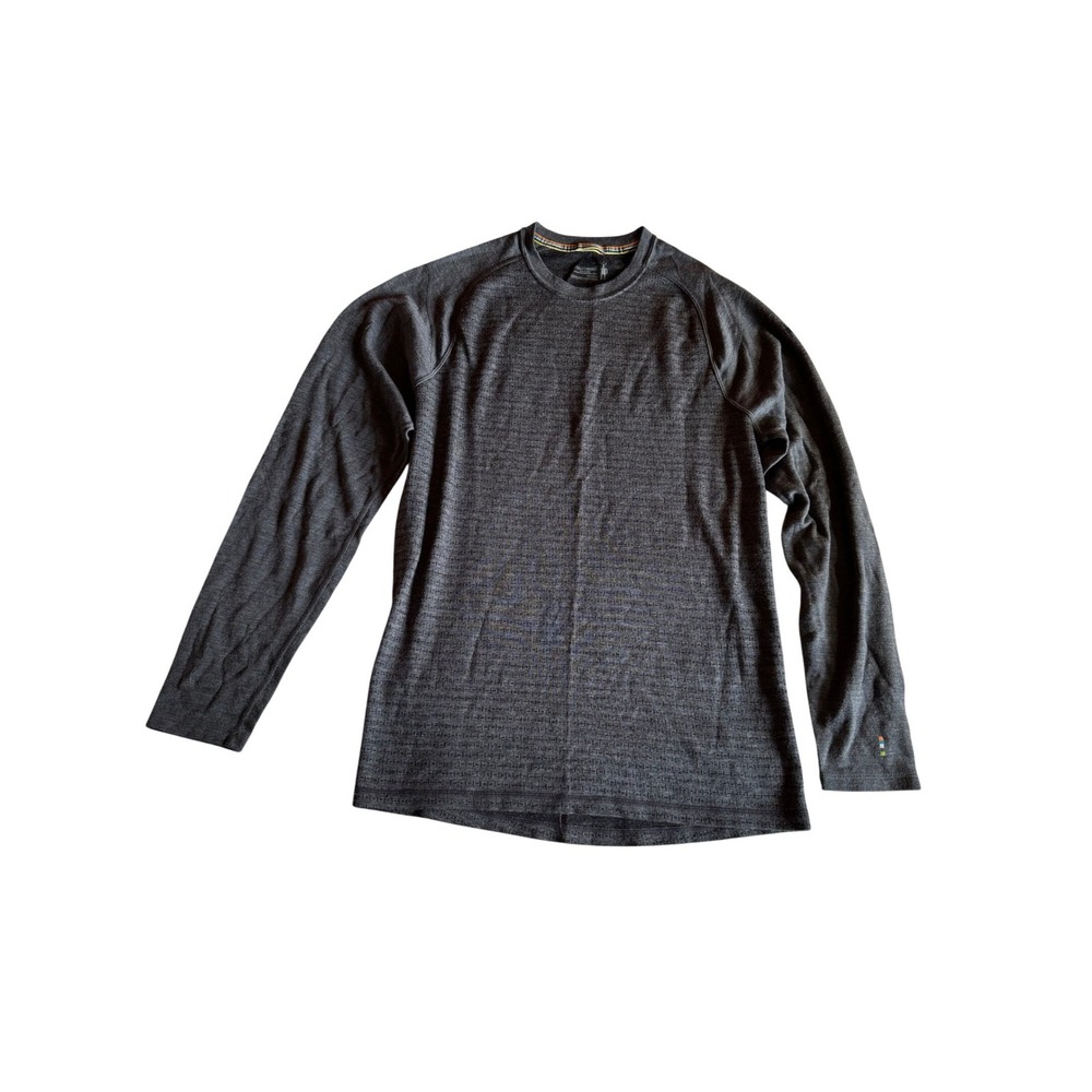 Smartwool 250 Merino Base Layer Mens Large Gray Long Sleeve Crew Top Mid weight